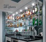 Photos of Liquor Shelves Behind Bar