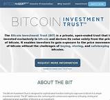 Bitcoin Investment Trust Price Photos