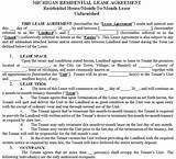 Residential Lease Agreement Michigan Doc