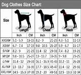 Dog Clothes Size Chart Pictures