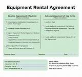 Images of Equipment Rental Agreement Template