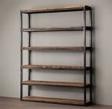 Images of Wood And Metal Shelf Unit