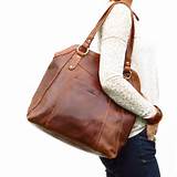 Photos of Large Brown Leather Handbag