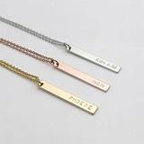 Stainless Steel Bar Necklace Images