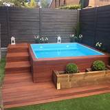 Semi Above Ground Pools With Decks Images