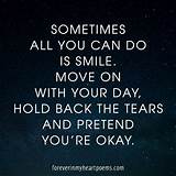 Smile And Move On Quotes Photos