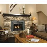 River Rock Gas Fireplace Inserts