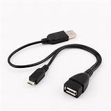 Micro Usb Host Otg Cable With Usb Power