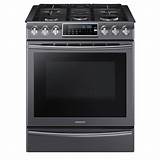 Pictures of Samsung Slide In Gas Range Black Stainless