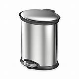 Oval Stainless Steel Trash Can Images