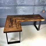 Photos of Reclaimed Wood L Shaped Desk