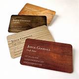 Wood Business Cards Photos