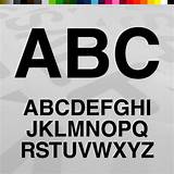 Helvetica Letter Stickers Photos
