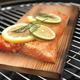 Photos of Grilling Salmon On Wood Planks