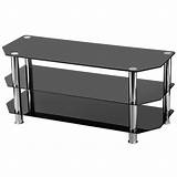 3 Shelf Black Glass Tv Stand Pictures