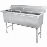 Images of Commercial Stainless Steel 3 Compartment Sink