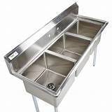 Pictures of Commercial Stainless Steel 3 Compartment Sink