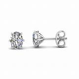 Pictures of White Gold Stud Diamond Earrings