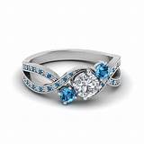 Ice Blue Diamond Engagement Rings