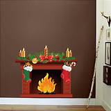 Wall Sticker Fireplace Pictures