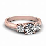 Images of Rose Gold 3 Stone Engagement Rings