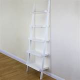 5 Tier Ladder Shelf White Pictures