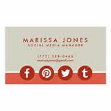 Social Icons For Business Cards Photos