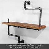 Pictures of Rustic Industrial Pipe Shelf