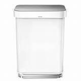 White Stainless Steel Trash Can Pictures
