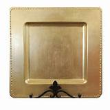 Images of Gold Square Charger Plates Wholesale