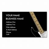 Pictures of Guitar Teacher Business Cards