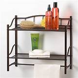 Bronze Bathroom Shelf With Towel Bar