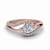 Rose Gold 3 Stone Engagement Rings