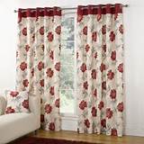 Images of Red Flower Curtains