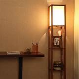Wood Floor Lamps With Shelves Pictures