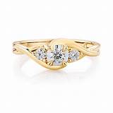 Gold 3 Stone Engagement Ring Images