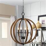 Pictures of Wood Orb Chandelier
