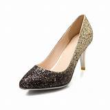 Cheap Silver Glitter Heels Pictures