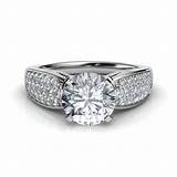 Gold Band Diamond Engagement Ring Photos