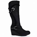 Photos of Black Leather Knee High Boots Heel