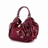 Louis Vuitton Burgundy Patent Leather Handbag Photos