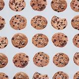 Photos of Chocolate Chip Cookie Print Fabric