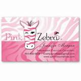 Images of Pink Zebra Consultant Business Cards