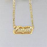 Photos of Gold Necklaces With Your Name