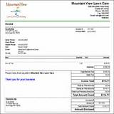 Photos of Lawn Care Invoice
