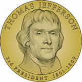 Images of Thomas Jefferson One Dollar Coin