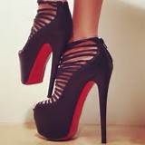 Heels Black With Red Bottom