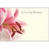 In Loving Memory Cards For Flowers
