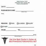 Pictures of Best Fake Doctors Notes