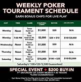 Poker Tournament Schedule Photos